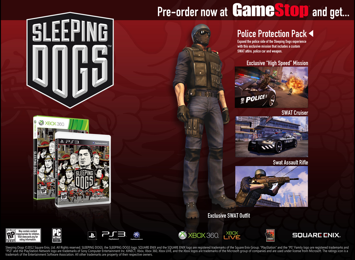 Sleeping Dogs Gamestop Pre-order Exclusive – SideQuesting