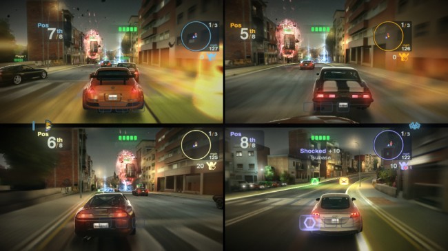 Blur screenshot - 4 player split screen