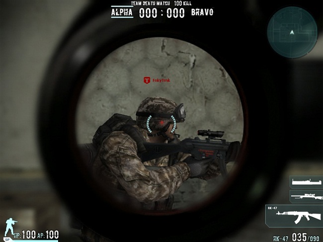 A view through the sniper's scope
