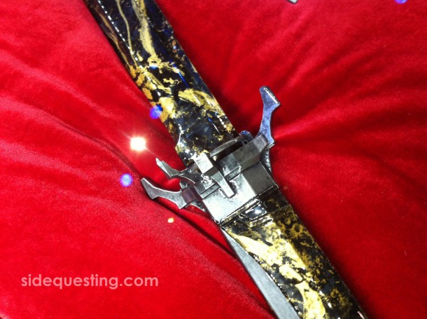 A sword prop from Dishonored