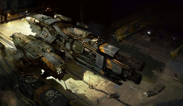 Dreadnought---Corvette-in-Hangar-O