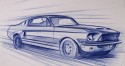 Ford Mustang Sketch