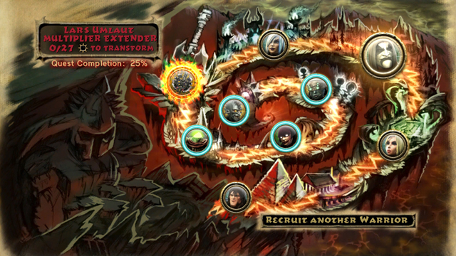 Guitar Hero Warriors of Rock - Quest Mode Map