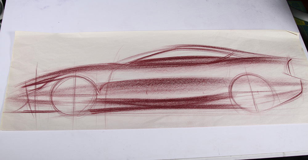 It starts with a newsprint sketch