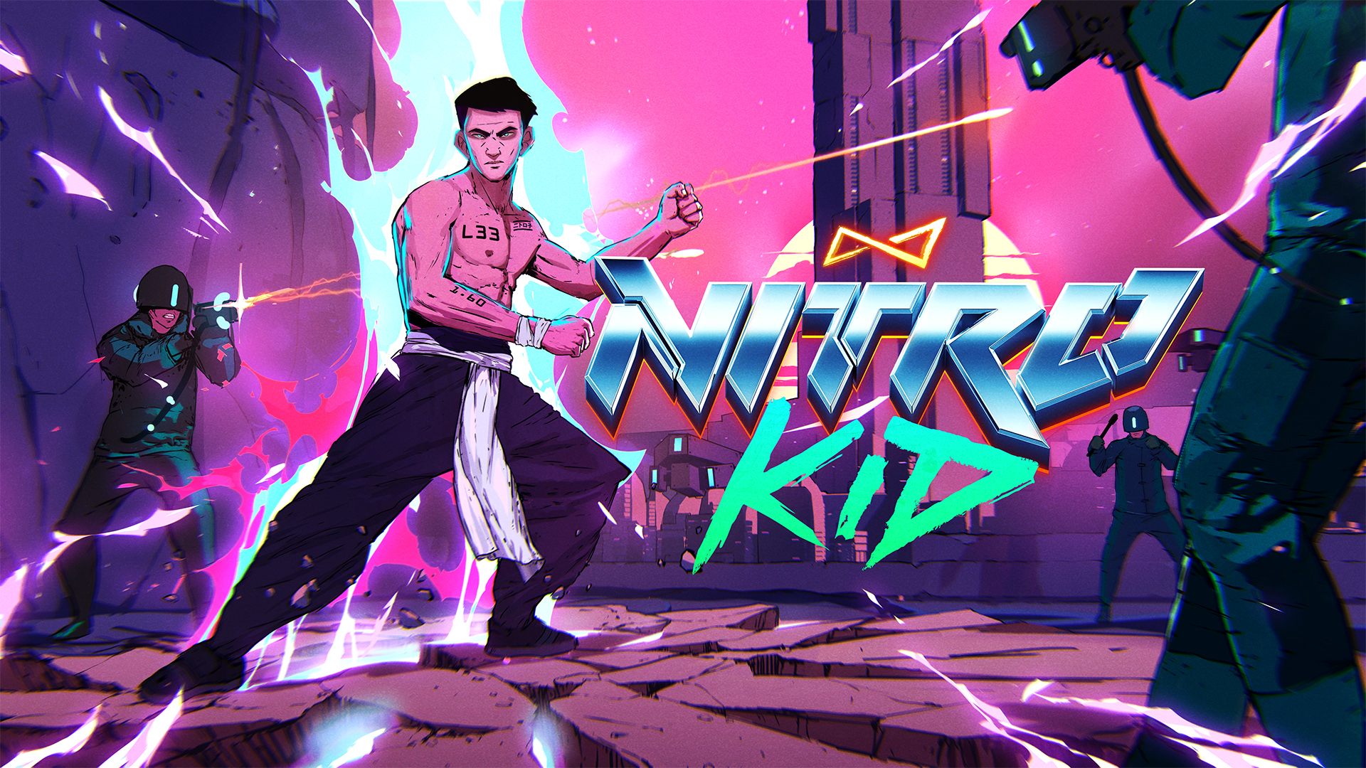 Nitro Kid infuses retro neon kung fu action into a rogue-like deckbuilder, and these are all words that excite me together