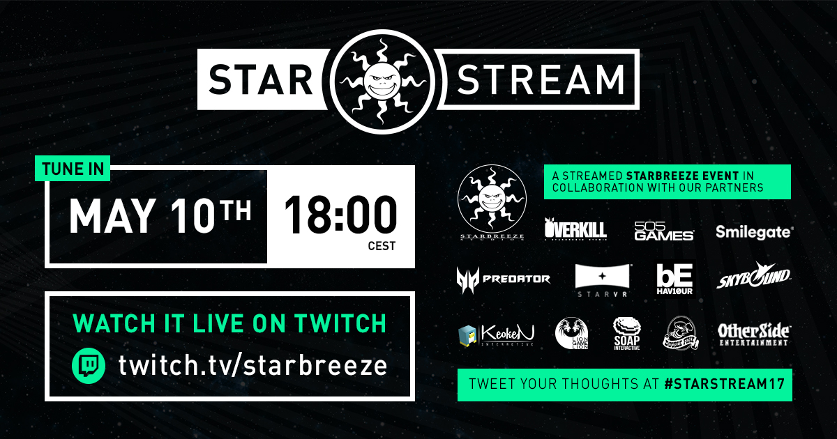 Starbreeze hosting multi-game livestream event on May 10