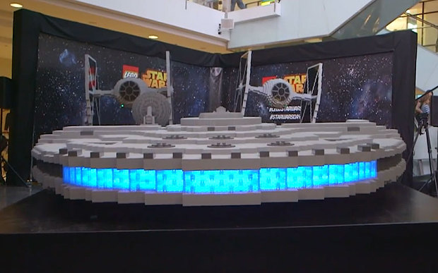 Fans build the largest LEGO Millennium Falcon for Star Wars day