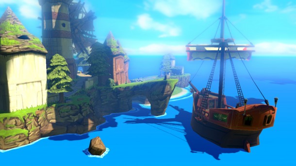 The harbors of Hyrule in Wind Waker HD