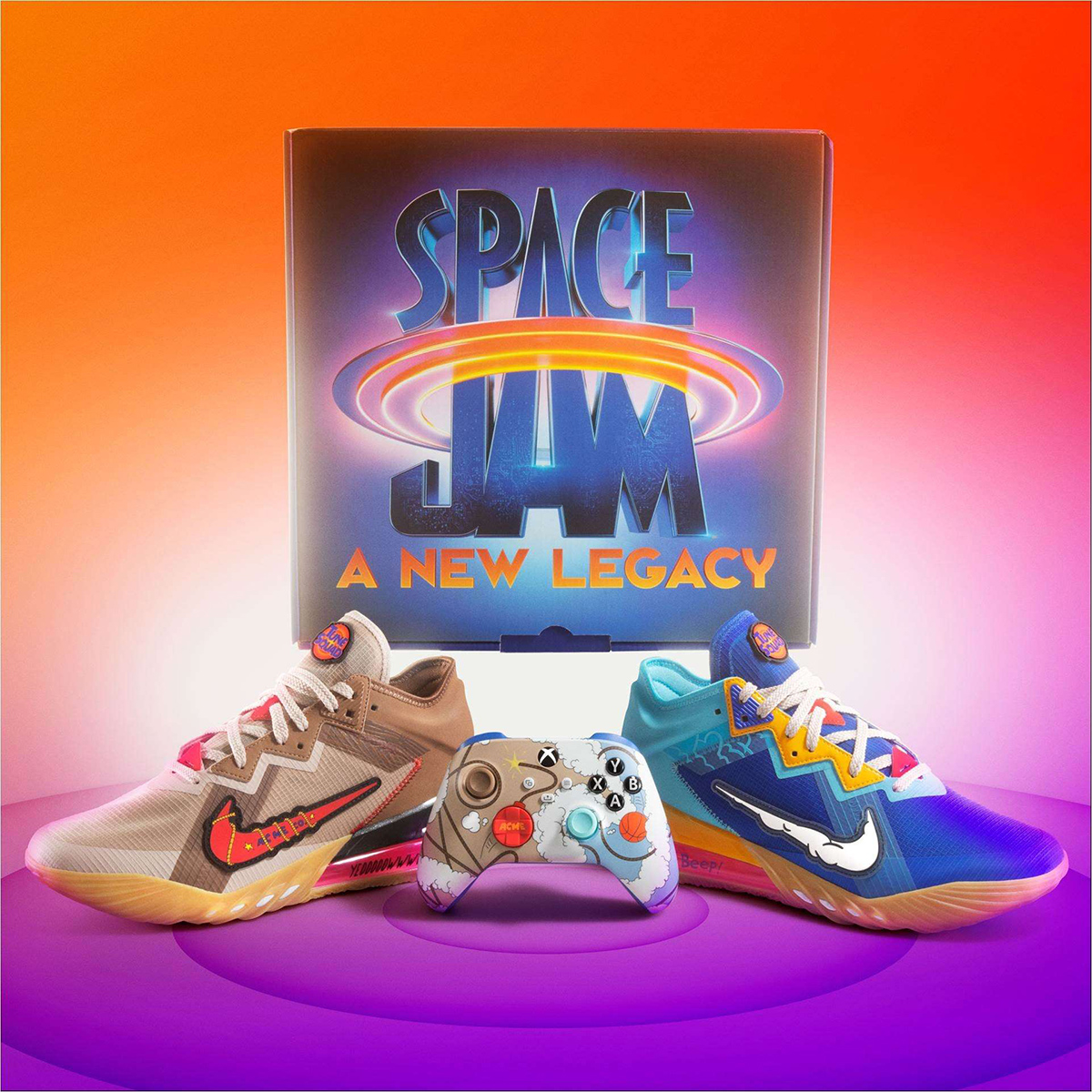Xbox and Nike unveil Space Jam themed shoe and controller colorway