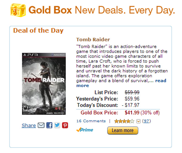 Amazon’s giant Gold Box and Easter sales discount Tomb Raider, Skylanders