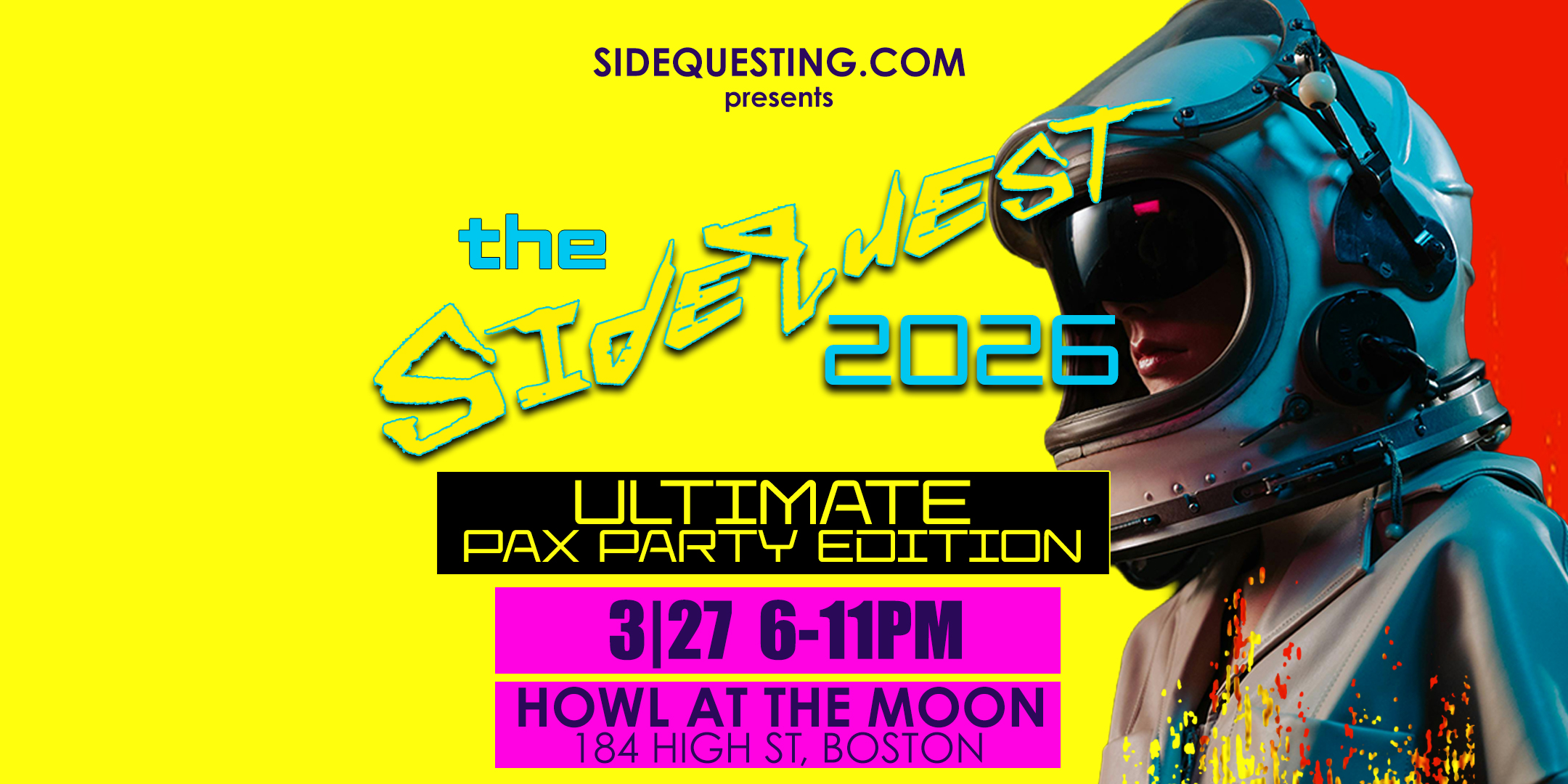 SideQuesting presents THE SIDEQUEST 2026: Party during PAX East – March 27, 2026