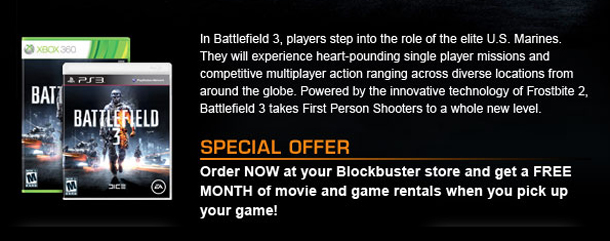 blockbuster-bf3 Order Blockbuster 3 at Blockbuster and get a free month of movie & game rentals!