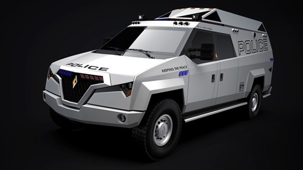 carbon police truck