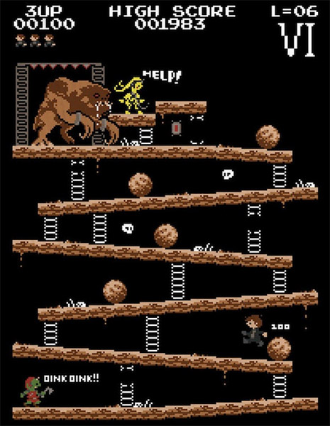 Artist mashes up Donkey Kong with classic sci-fi movies and TV