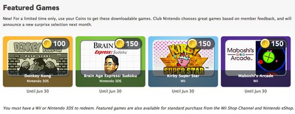 Club Nintendo June 2012 Rewards