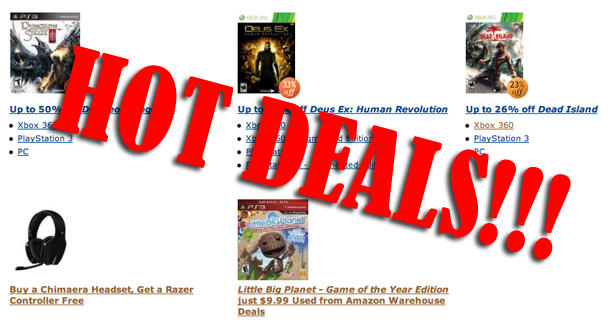September 25th Amazon Video Game Deals