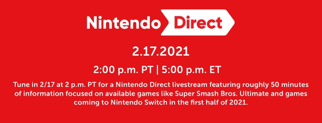 Nintendo hosting a full Direct on Feb 17