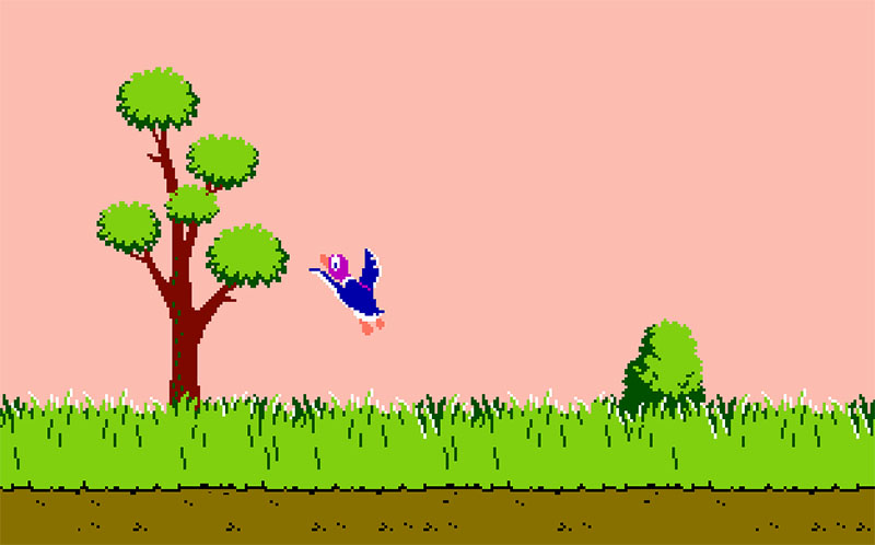 Artist Invader creates Duck Hunt inspired mural in France