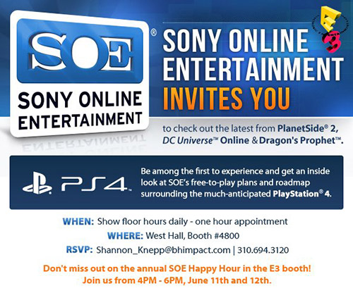 SOE E3 2013 Happy Hour