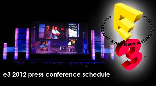 E3 Expo 2012 press conference schedule revealed