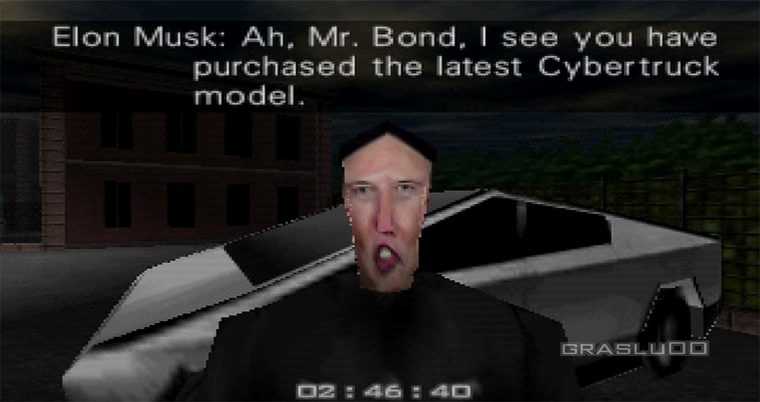 User mods Tesla’s Cybertruck into Goldeneye 64