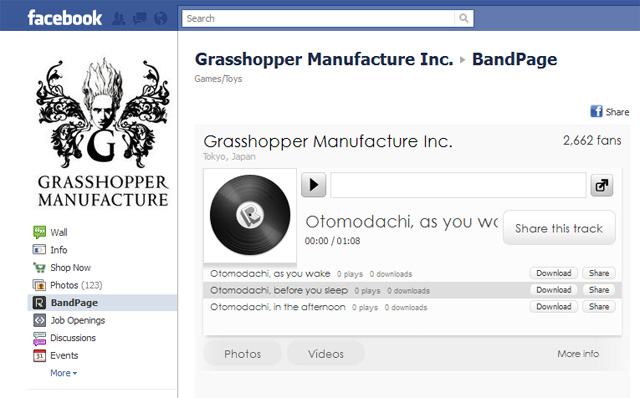 Grasshopper Manufacture Giving Away Songs in Honor of Quake Victims