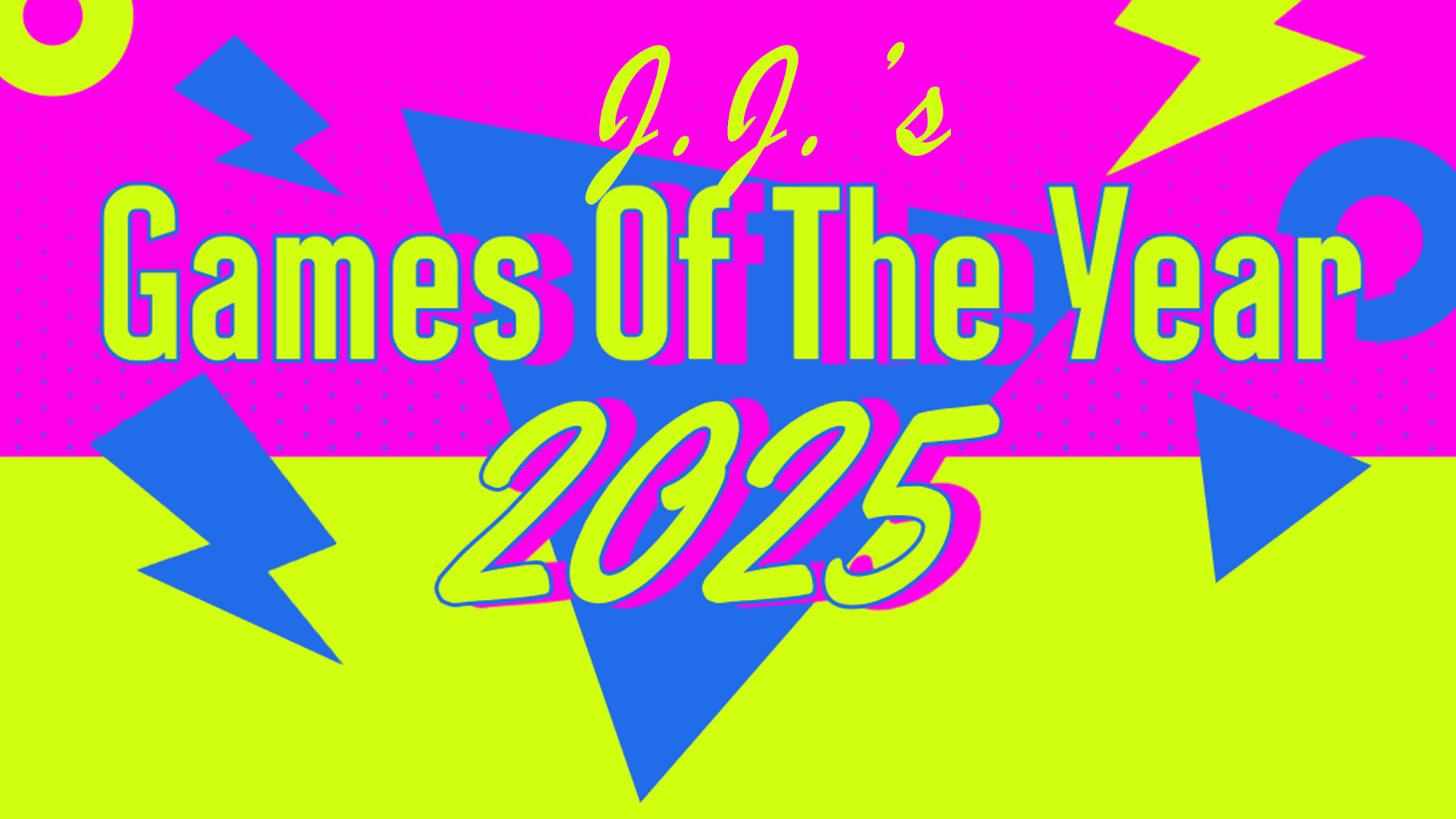 GOTY 2025: J.J.’s Picks for Games of the Year