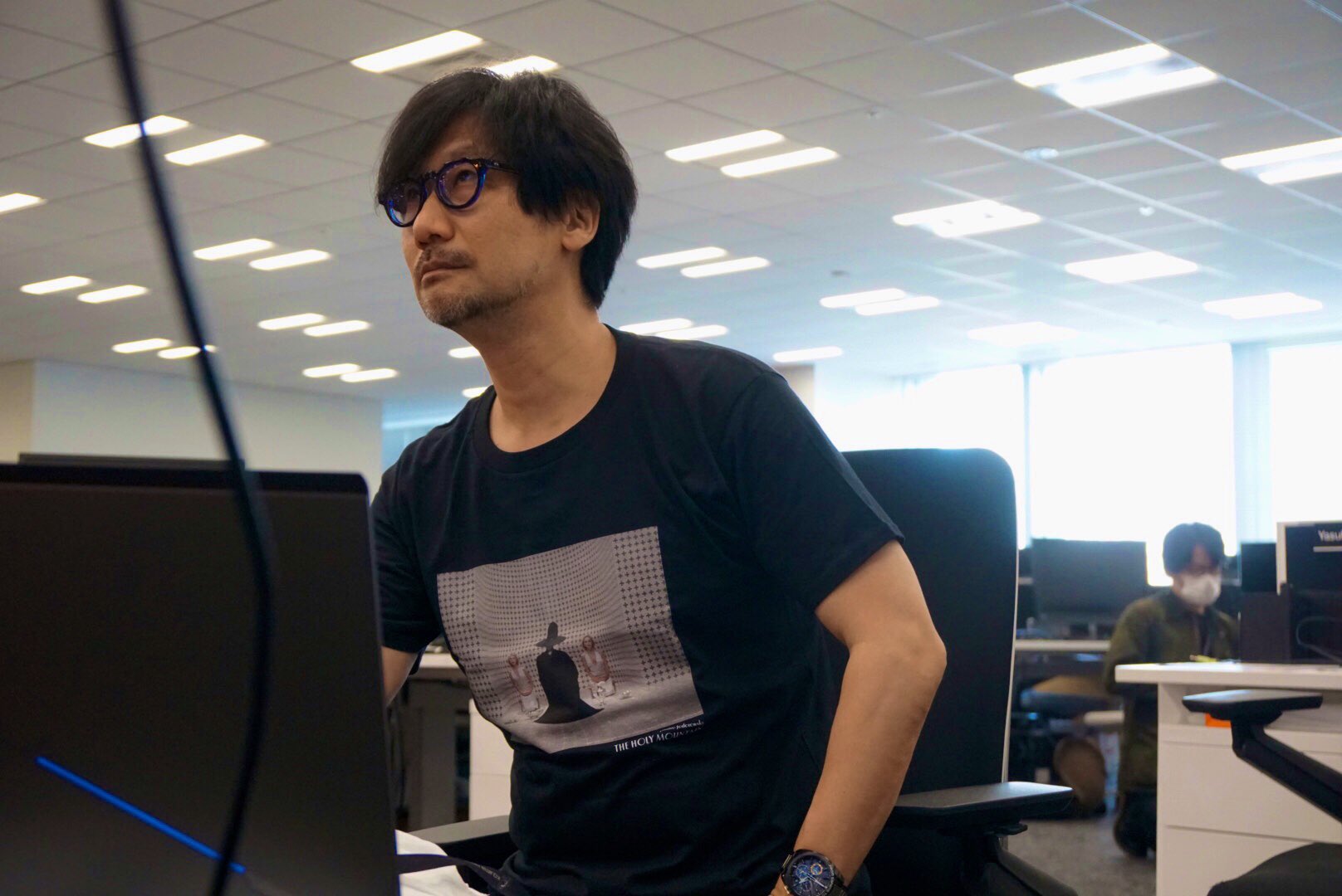 Hideo Kojima is at work