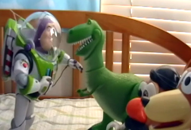 Live action version of Toy Story made with toys, love