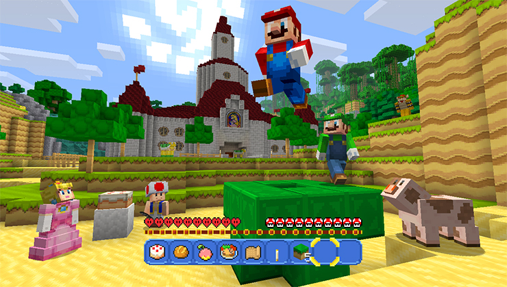 The Super Mario Bros come to Minecraft on the Wii U