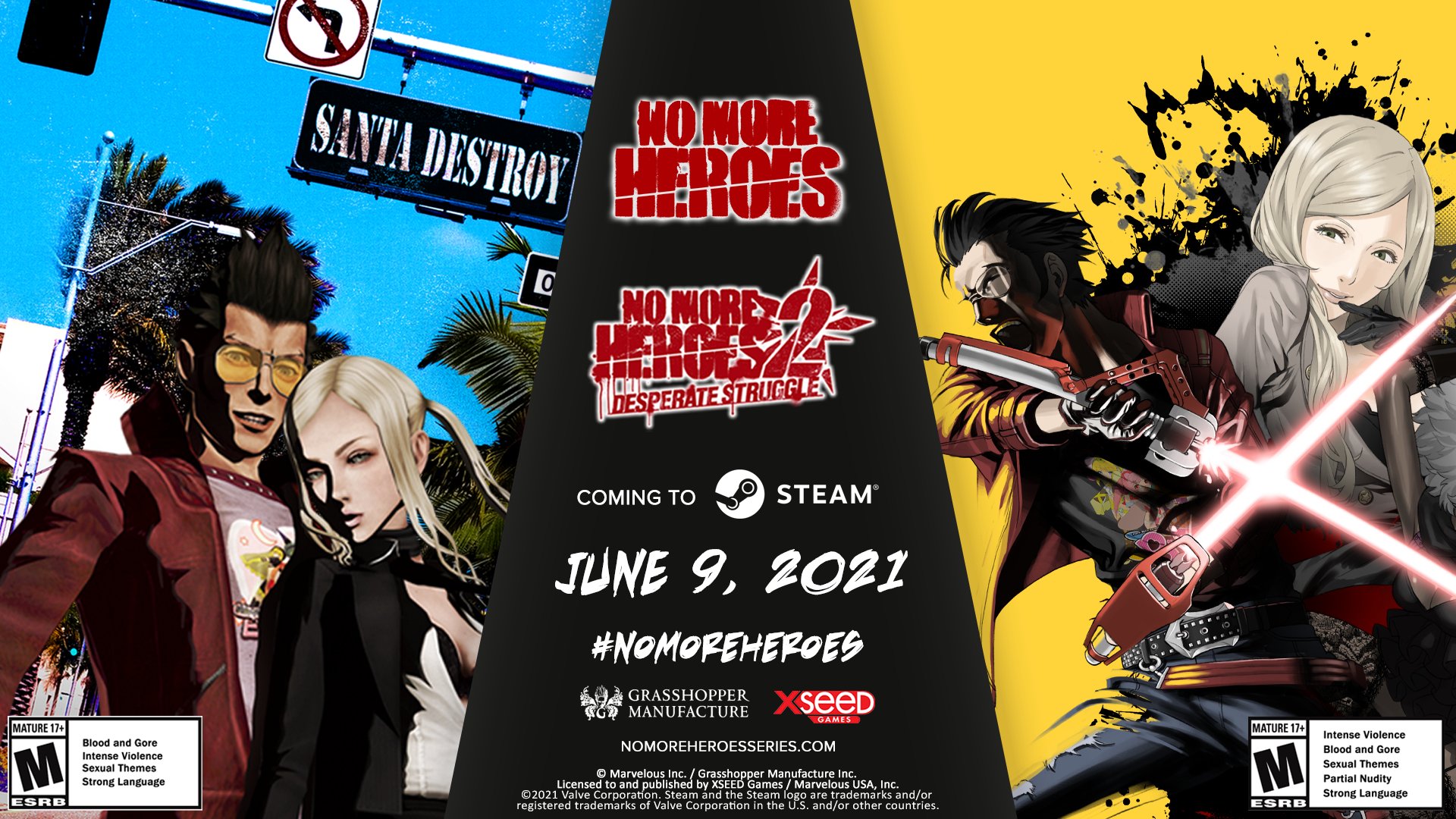 No More Heroes I & II coming to Steam