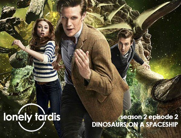 Lonely Tardis Dinosaurs on a Spaceship