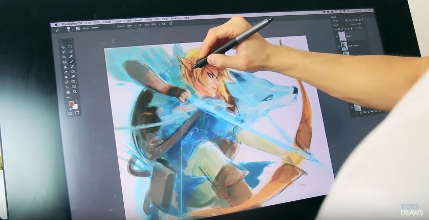 Art Tutorial: Drawing Link and Zelda with a Wacom