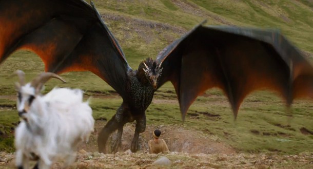 Daenerys' dragons are getting big.