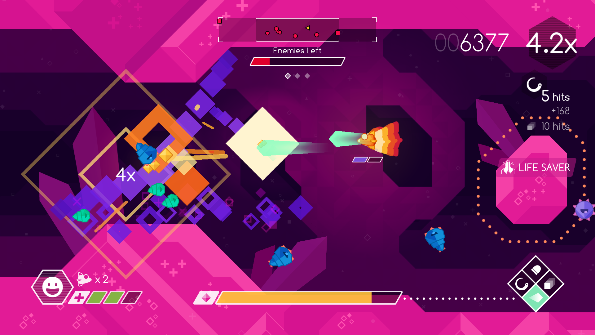 Graceful Explosion Machine preview: Neon shapes and narrow escapes
