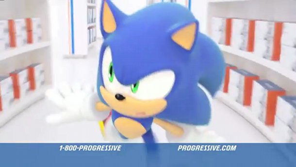 Progressive Ad Features Sonic the Hedgehog; Uses Wrong Music