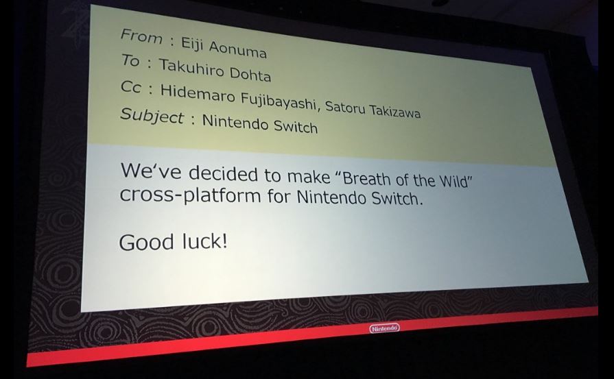 How the Breath of the Wild development team learned about the Switch version
